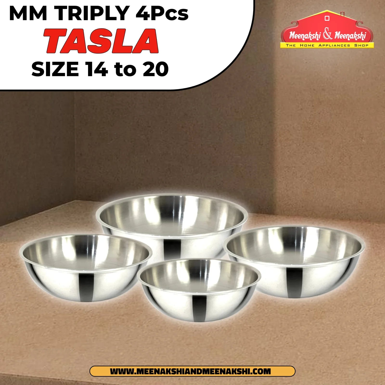 MM Triply 4Pcs Tasla Size 14 to 20 MM2564