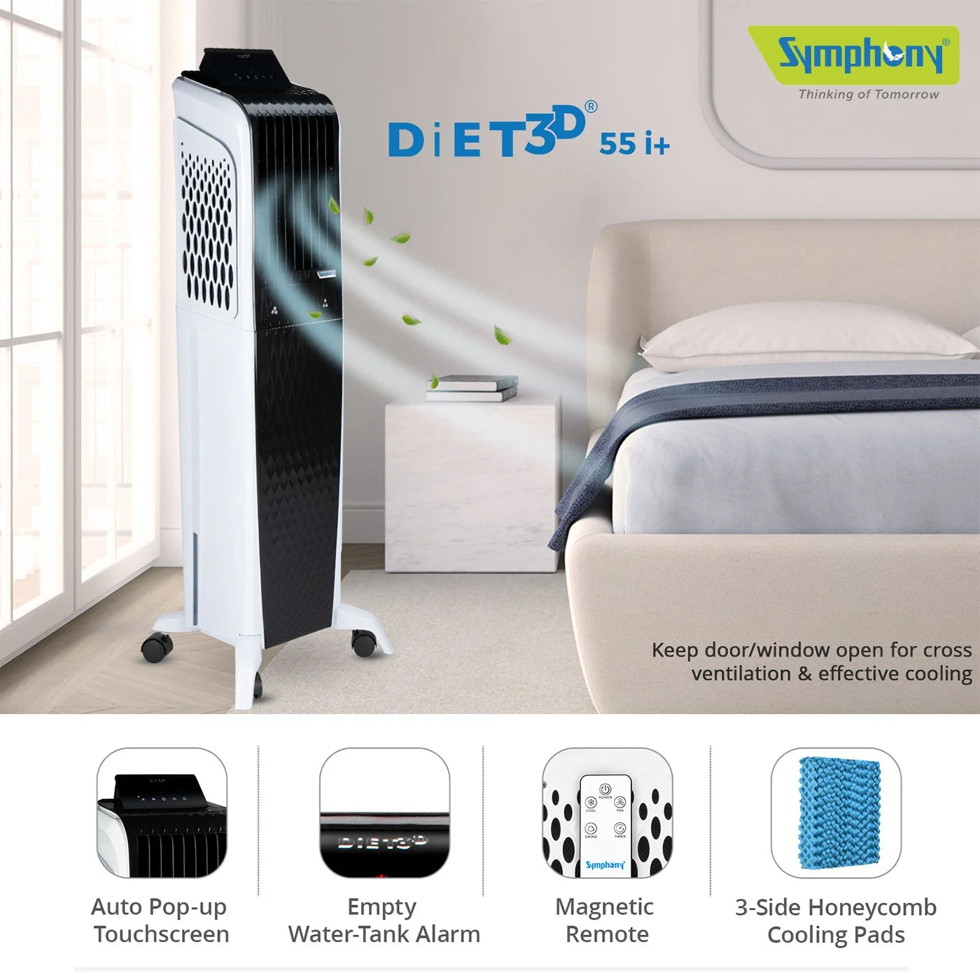 Symphony Diet 3D 55 i+ Tower Air Cooler