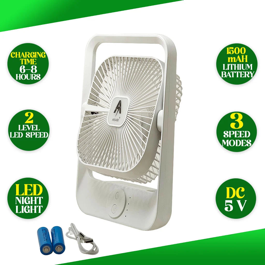 AKARI AK 804 Rechargeable Mini Fan