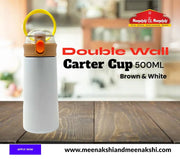 Double Wall Carter Cup Brown & White 500ml MM1036