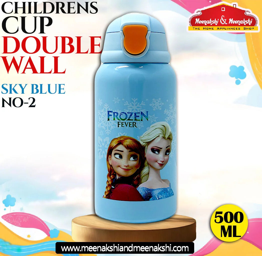 CHILDRENS CUP DOUBLE WALL SKY BLUE NO-2 500ML MM1018