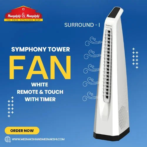 SYMPHONY TOWER FAN WHITE REMOTE & TOUCH WITH TIMER