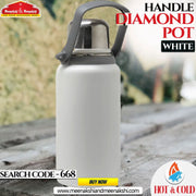Handle Diamond Pot White 1000 ml MM668