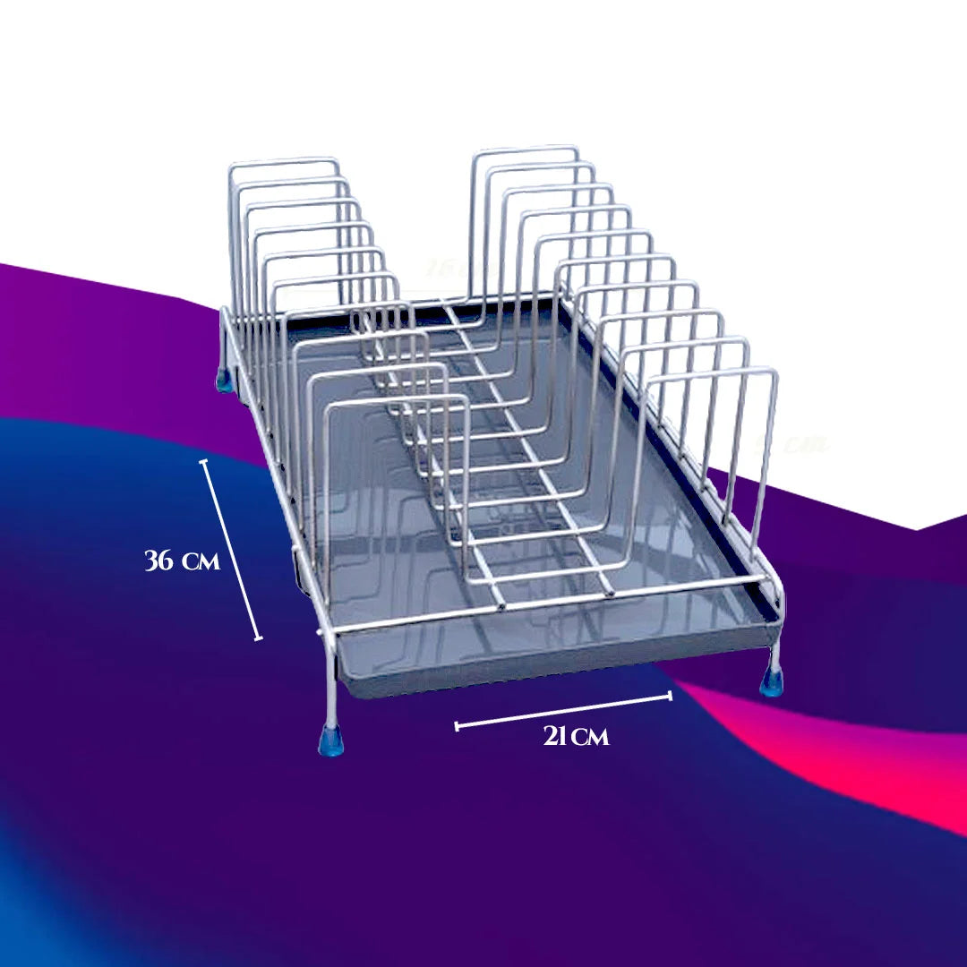 MM SS PORTABLE PLATE & TUMBLER RACK SQUARE WITH DRAIN MM404