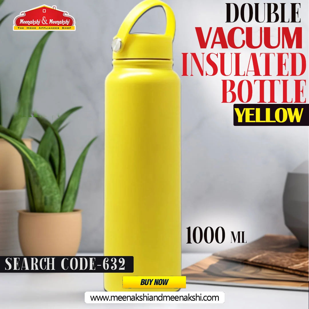 Double Wall Vacuum Bottle Yellow 1000ml MM632