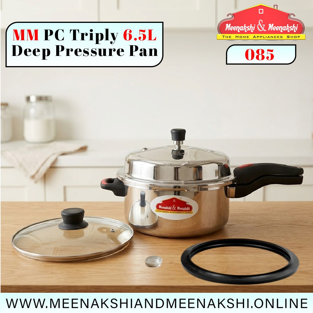 MM PC Triply 6.5L Deep Pressure Pan 085