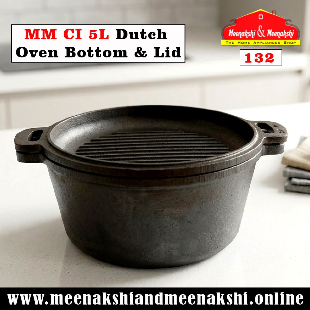 MM CI 5L Dutch Oven Bottom & Lid 132