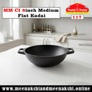 MM CI 8inch Medium Flat Kadai 117