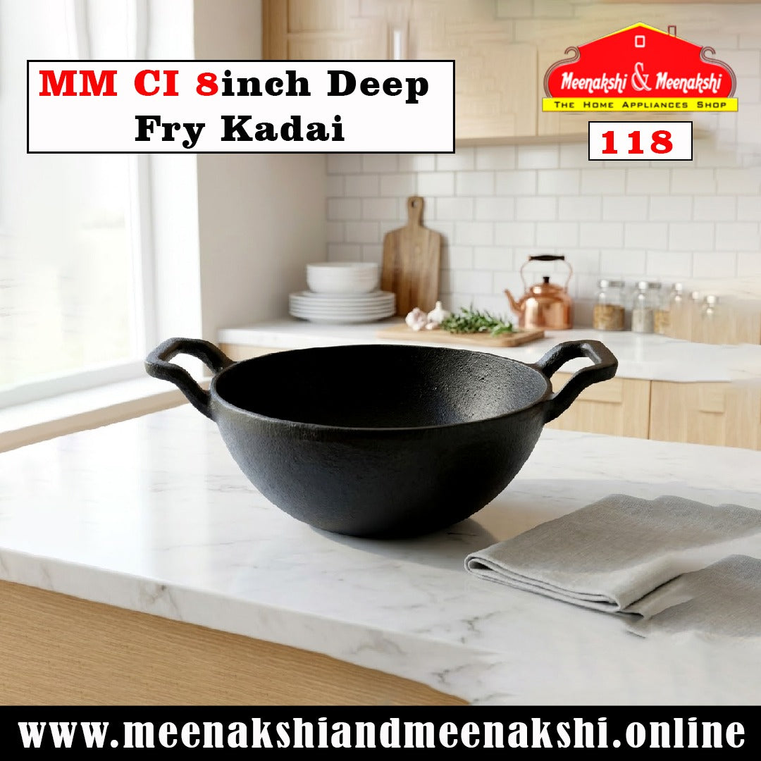 MM CI 8inch Deep Fry Kadai 118