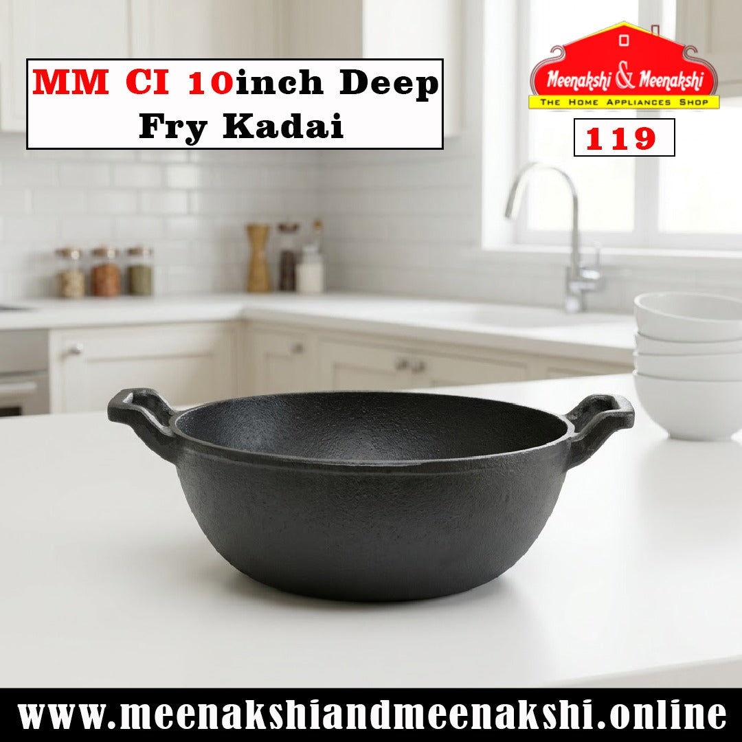 MM CI 10inch Deep Fry Kadai 119