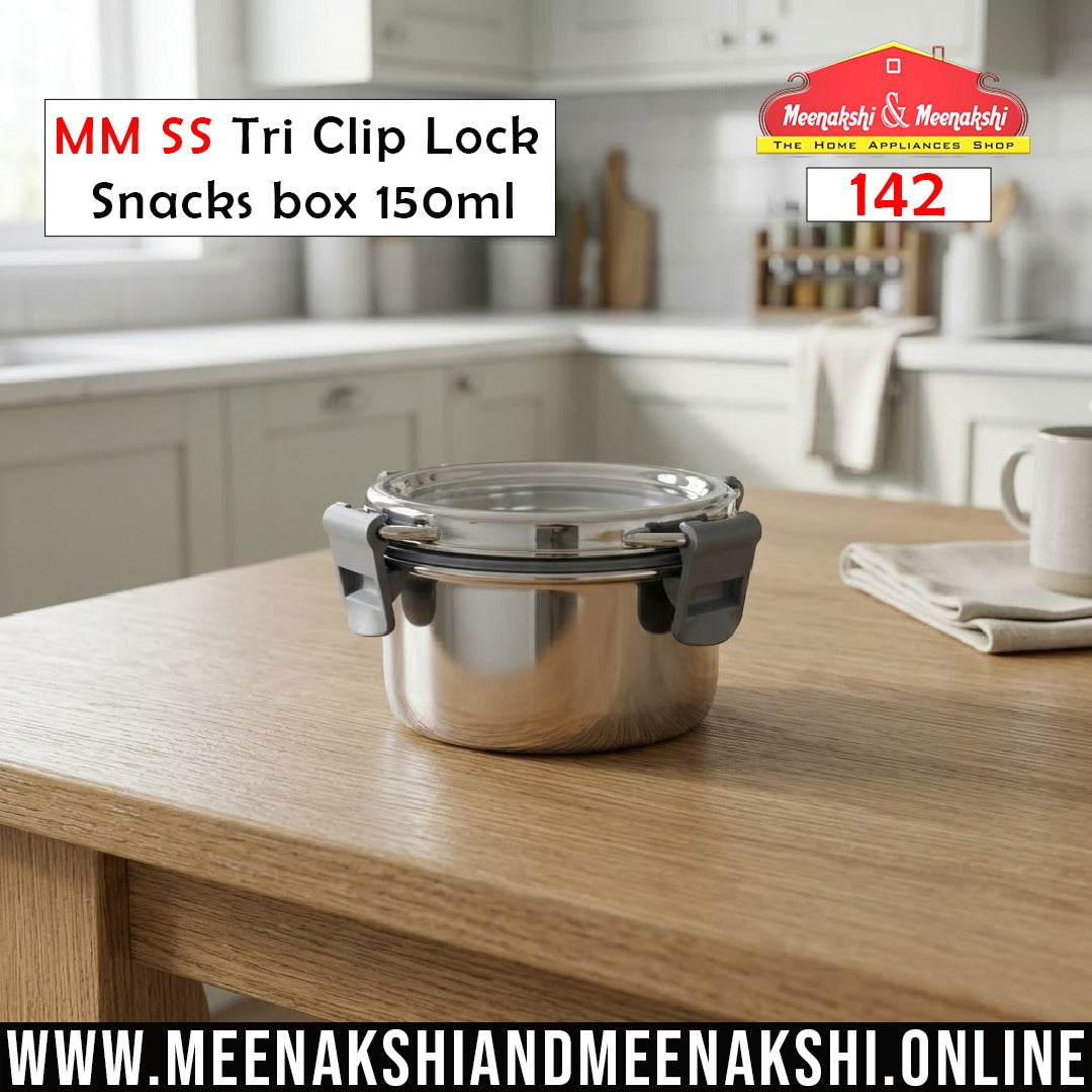 MM SS Tri Clip Lock Snacks box 150ml 142