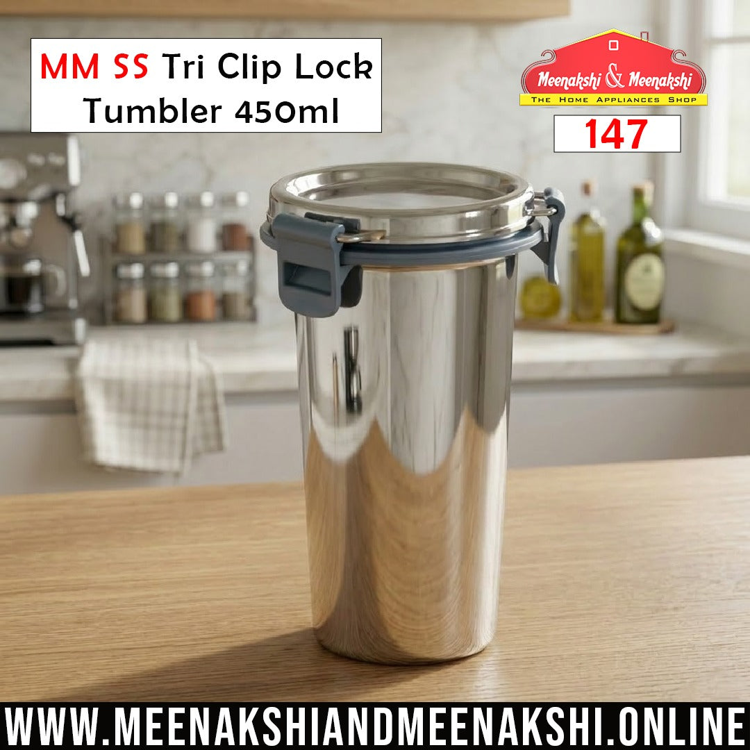 MM SS Tri Clip Lock Tumbler 450ml 147