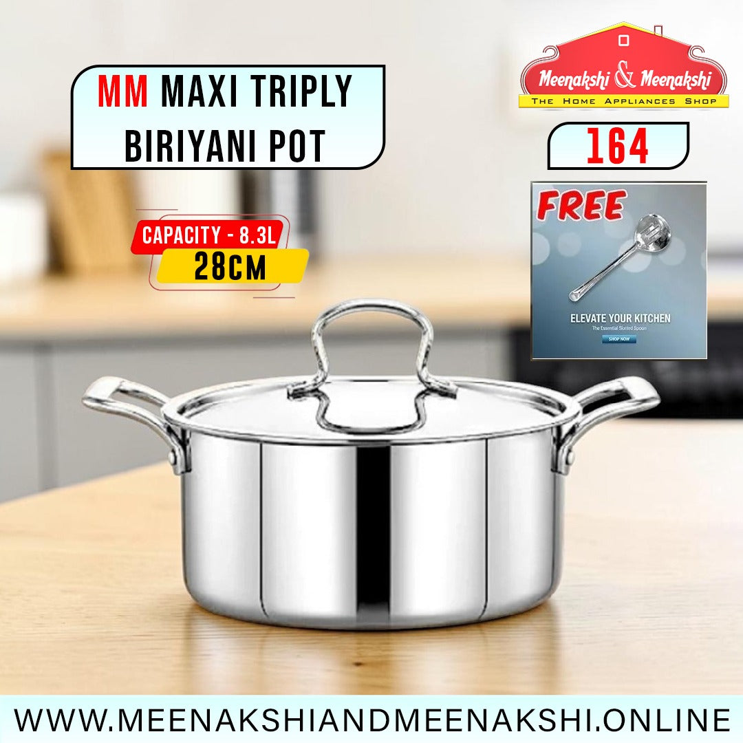MM Maxi Triply Biriyani Pot 28cm/8.3L 164