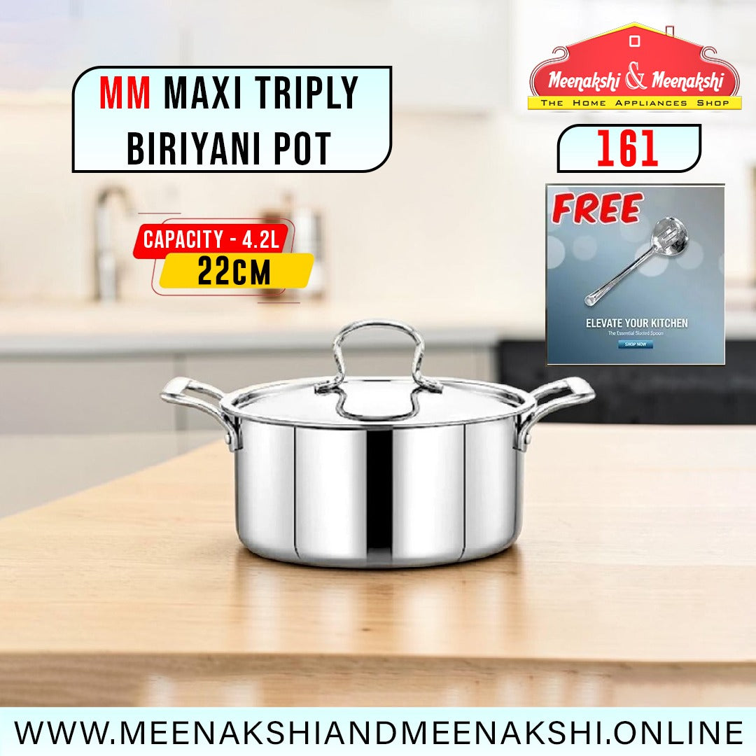 MM Maxi Triply Biriyani Pot 22cm/4.2L 161