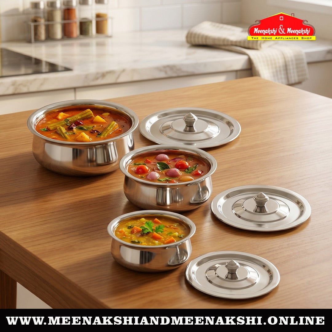 MM SS 20 Guage 3PCS Venne Chetty With Lid 484