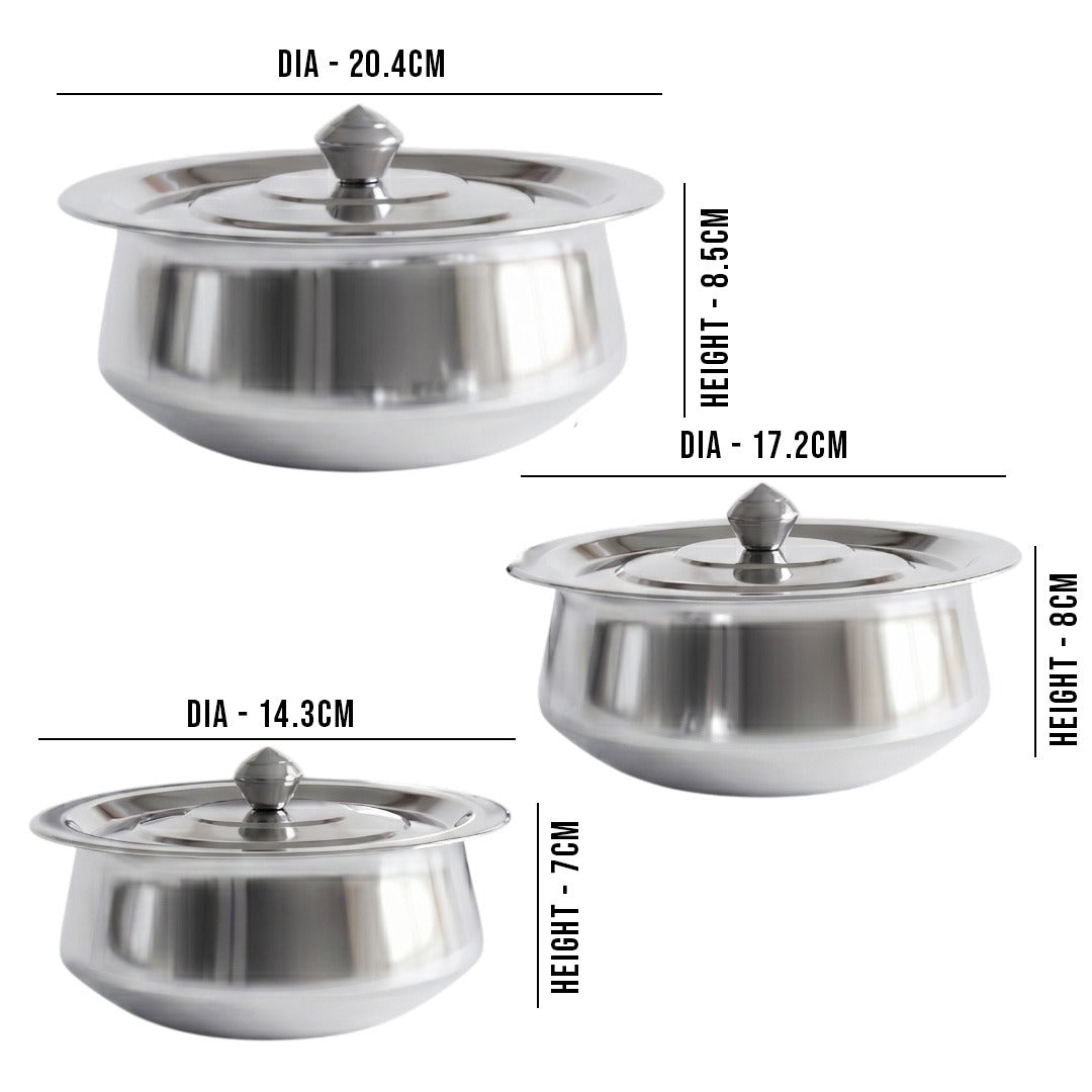 MM SS 20 Guage 3PCS Venne Chetty With Lid 484