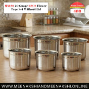 MM SS 20 Guage 6PCS Flower Tope Set Without Lid 488