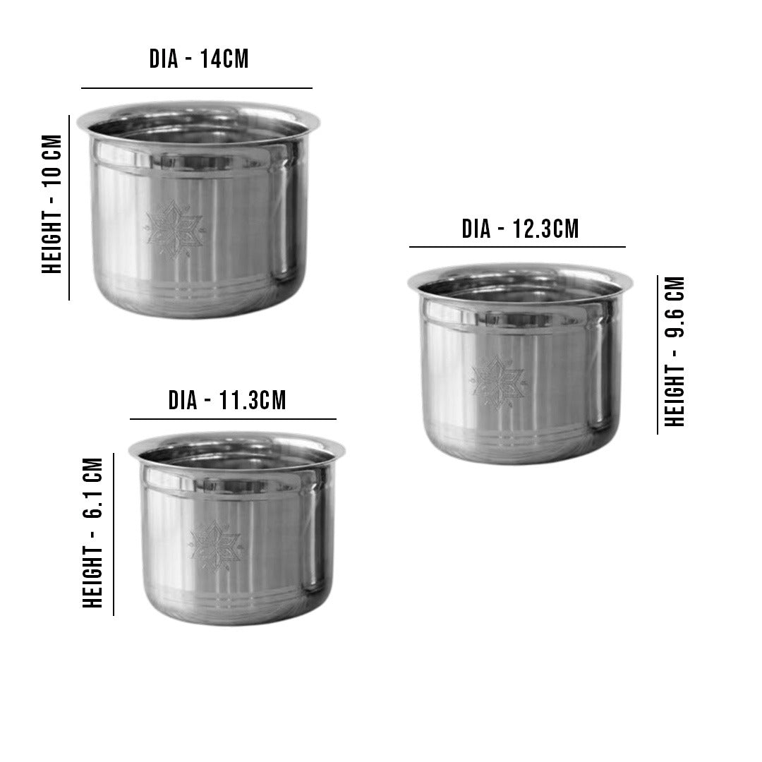 MM SS 20 Guage 6PCS Flower Tope Set Without Lid 488