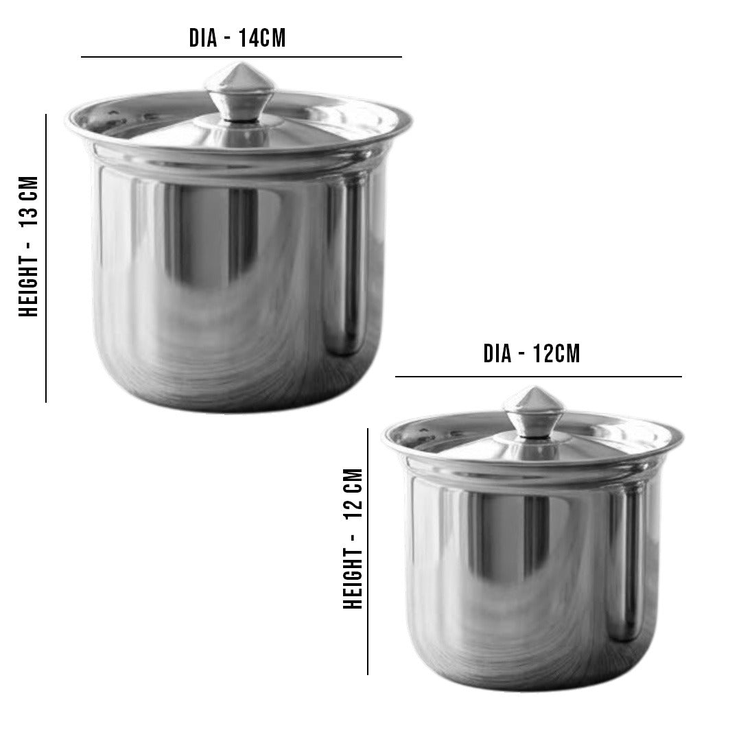MM SS 20 Guage 4PCS Adak With Lid 489