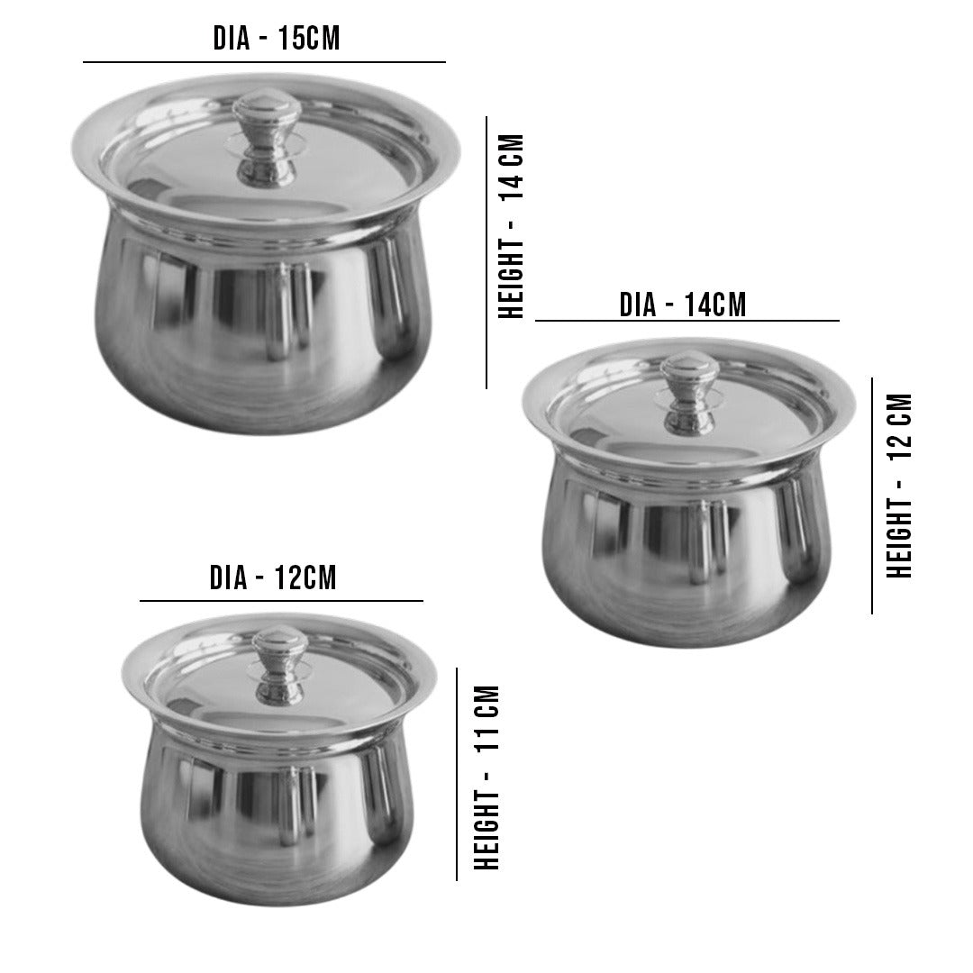 MM SS 20 Guage 5PCS Handi With Lid 490