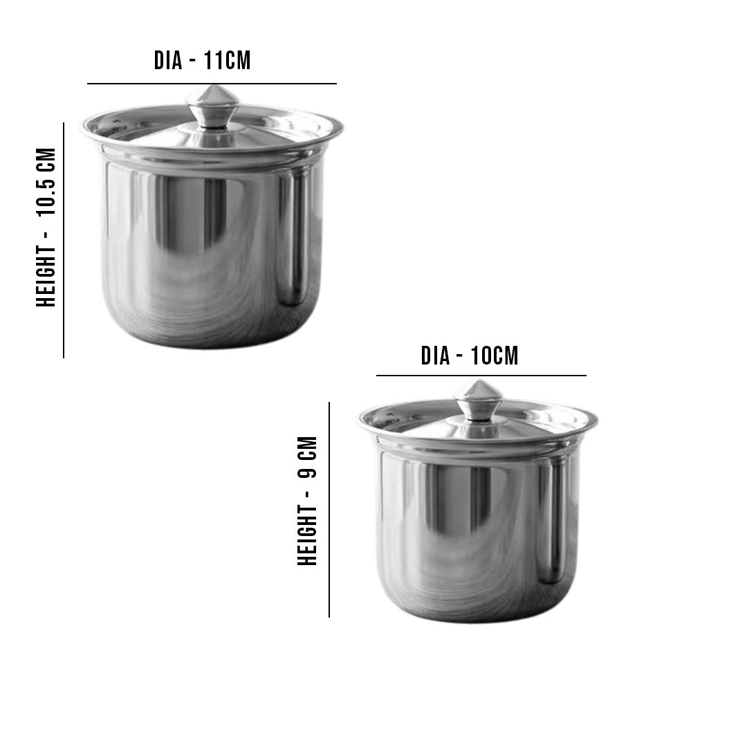 MM SS 20 Guage 4PCS Adak With Lid 489