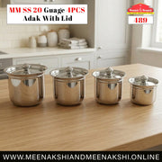 MM SS 20 Guage 4PCS Adak With Lid 489