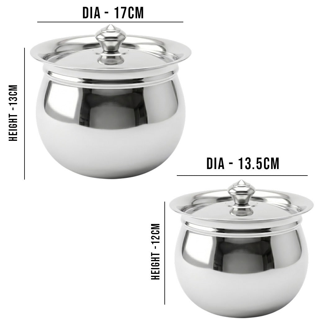 MM SS 20 Guage 5PCS Gundu With Lid 491