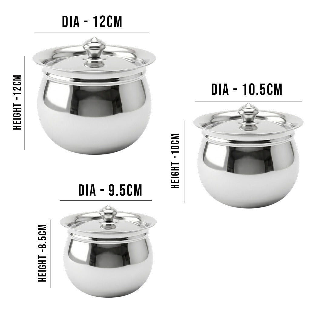MM SS 20 Guage 5PCS Gundu With Lid 491