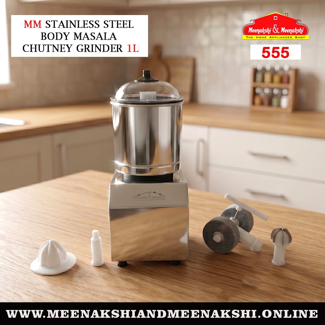 MM Stainless Steel Body Masala Chutney Grinder 1L 555