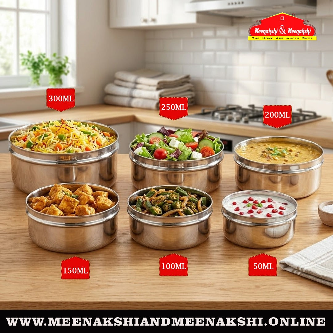 MM SS 6PCS Mini Poori Dabba 554