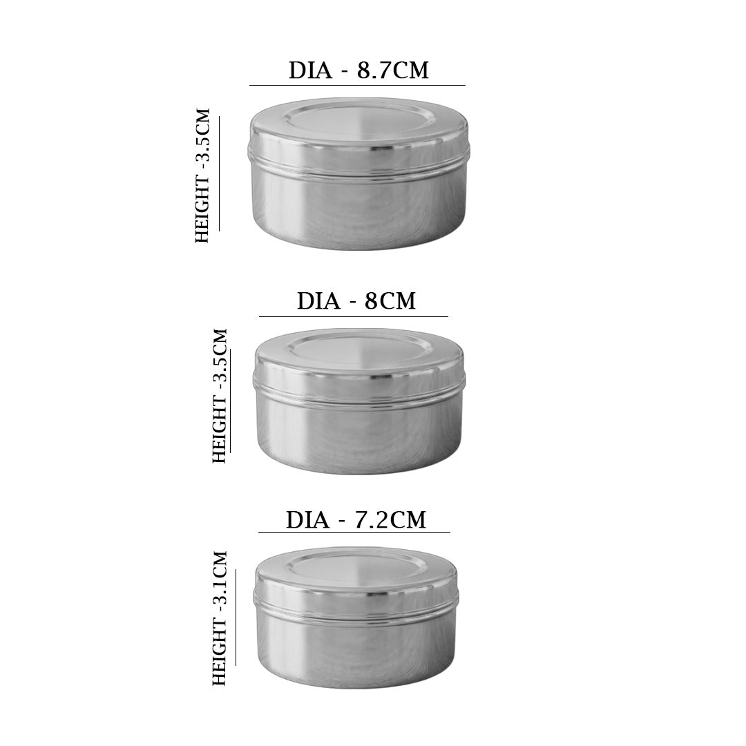 MM SS 6PCS Mini Poori Dabba 554