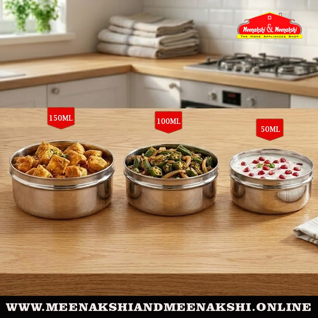 MM SS 3PCS Mini Poori Dabba Small 552