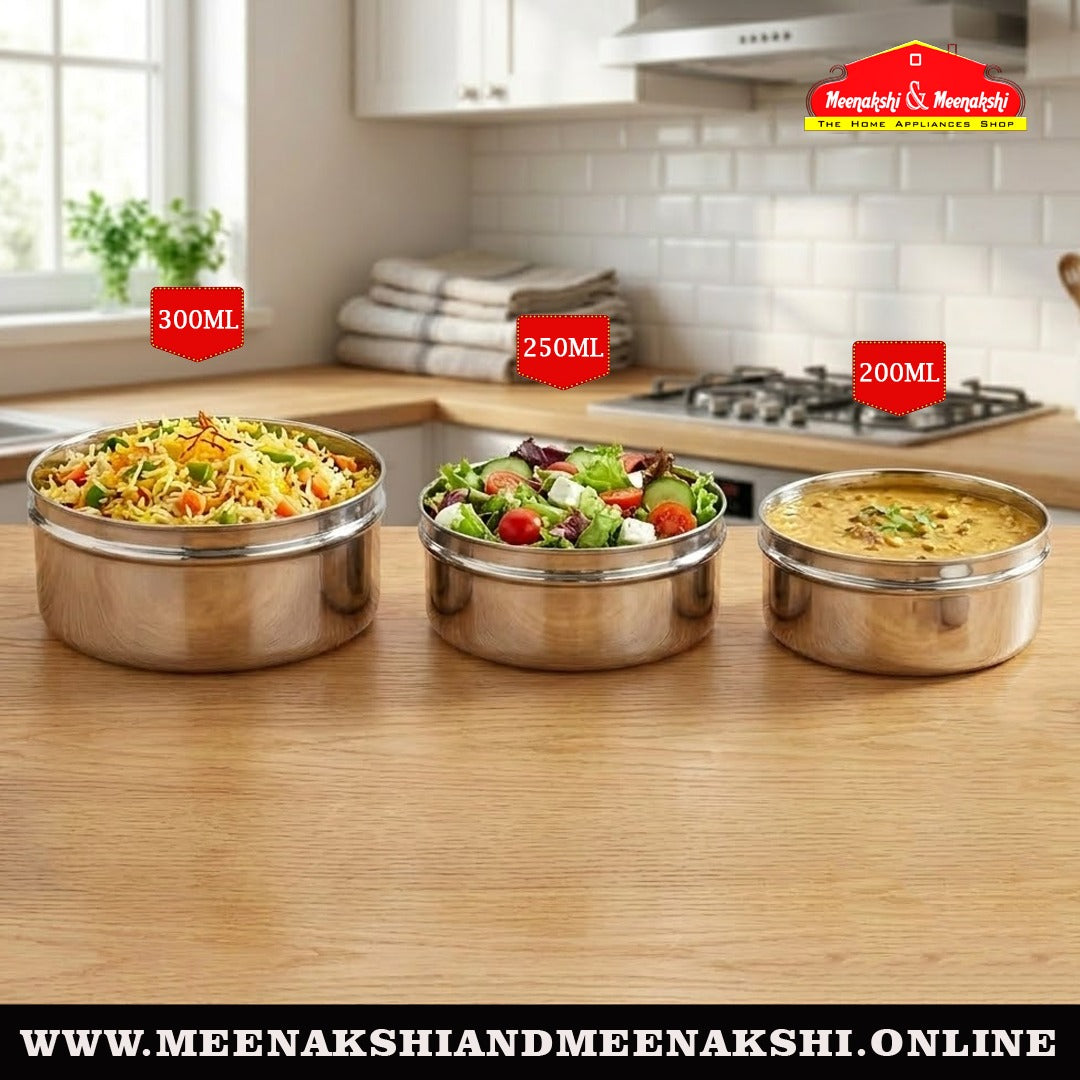 MM SS 3PCS Mini Poori Dabba Big 553
