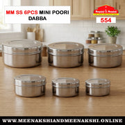 MM SS 6PCS Mini Poori Dabba 554