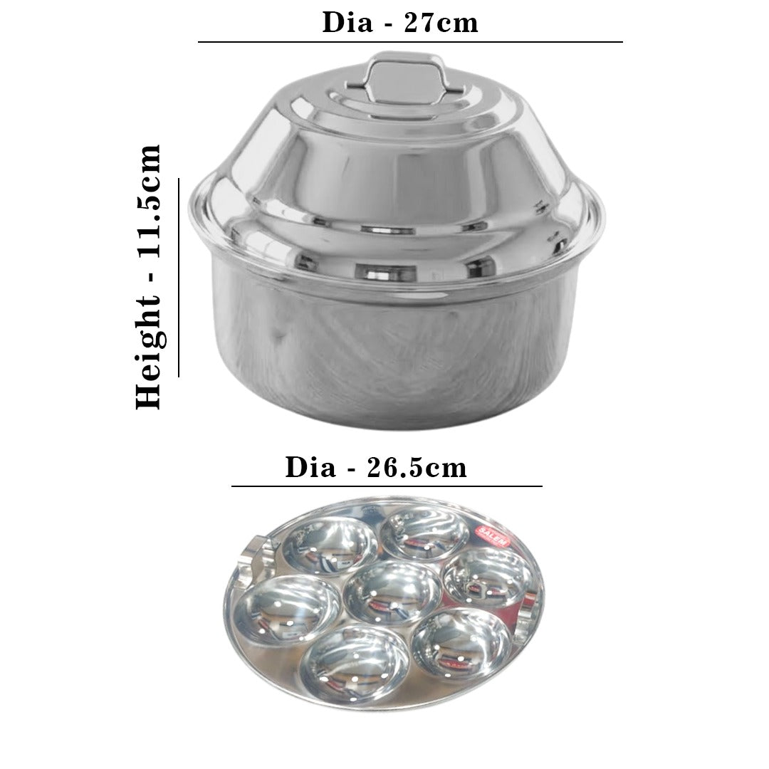 MM SS Karaikudi Idly Pot 7Pit Without Handles 570