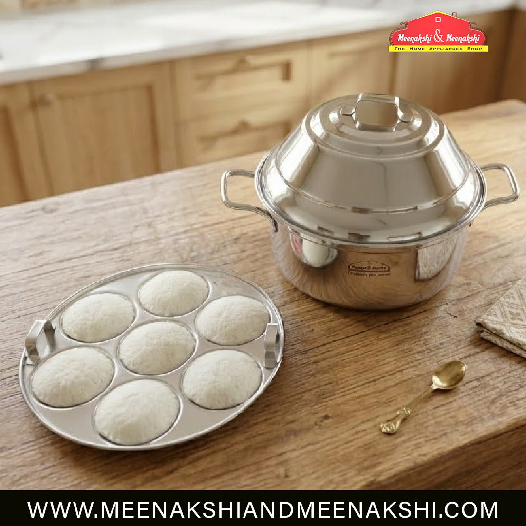 MM SS Karaikudi Idly Pot 7Pit With Handles 569