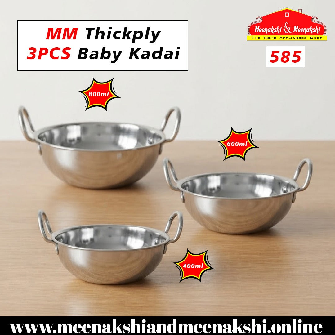 MM Thickply 3PCS Baby Kadai 585