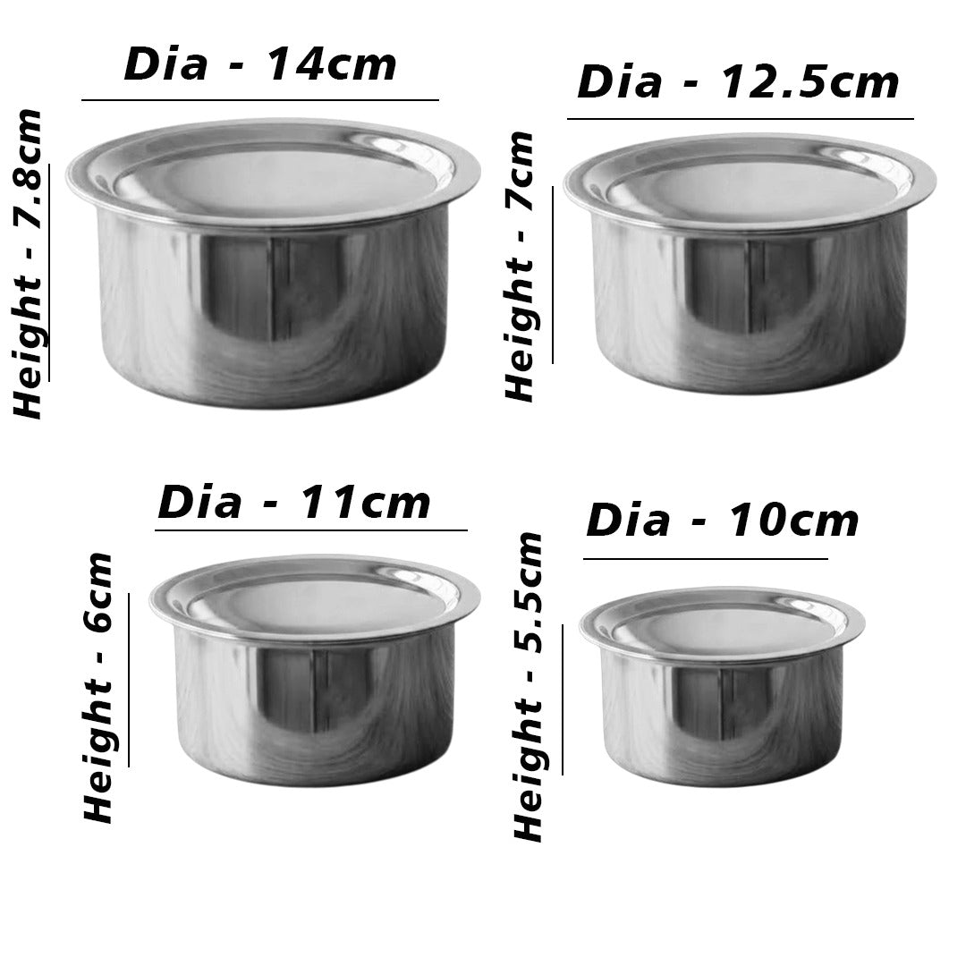 MM Thickply 8PCS Tope Set With Lid 593