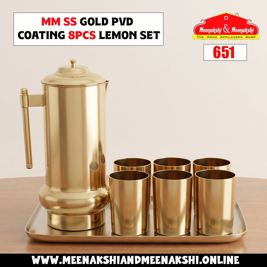 MM SS Gold PVD Coating 8PCS Lemon Set 651