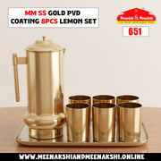 MM SS Gold PVD Coating 8PCS Lemon Set 651