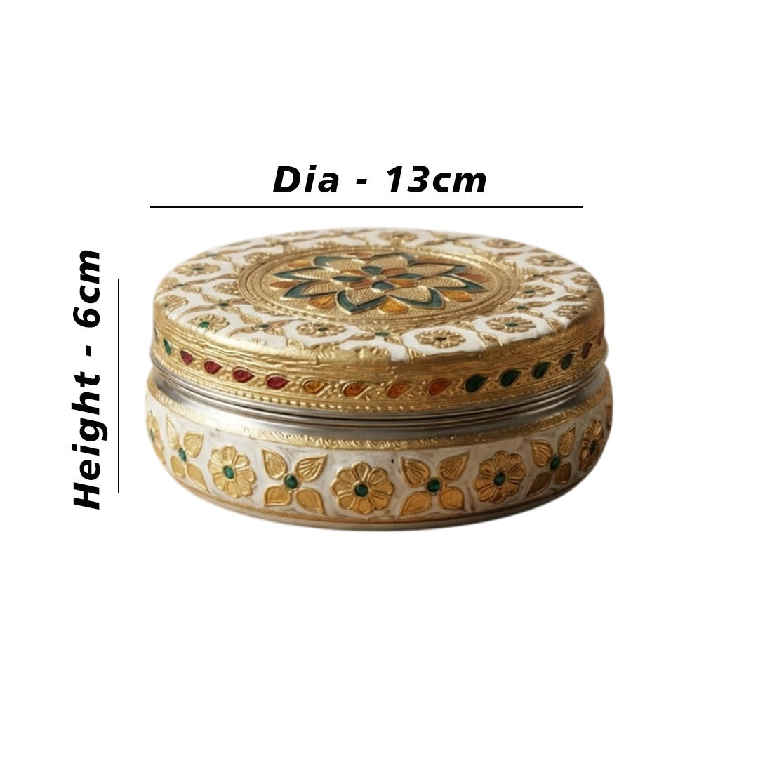 MM Gift Box Gold Flower Meenakari 600ml 679