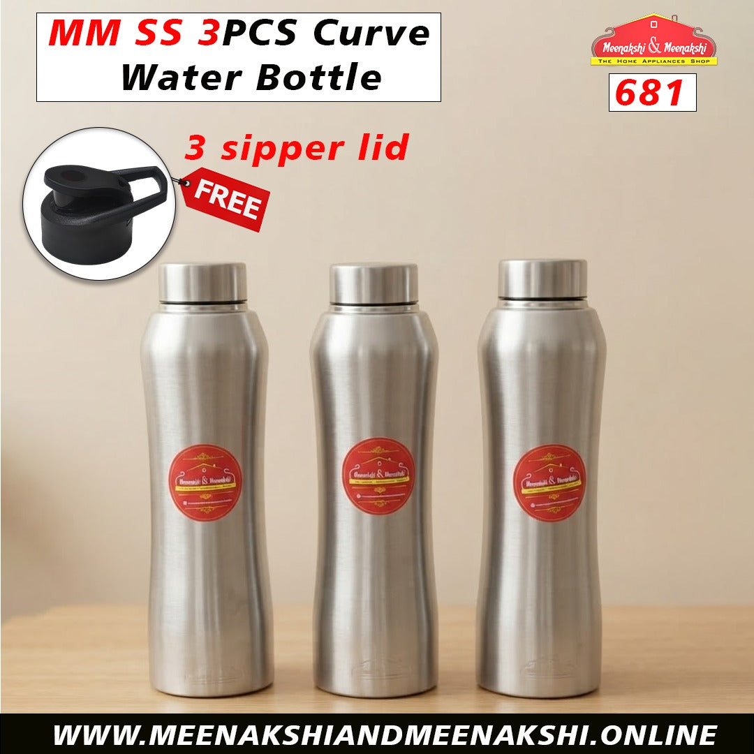 MM SS 3PCS Curve Water Bottle 1L 681