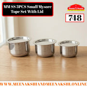 MM SS 3PCS Big Mysore Tope Set With Lid 748
