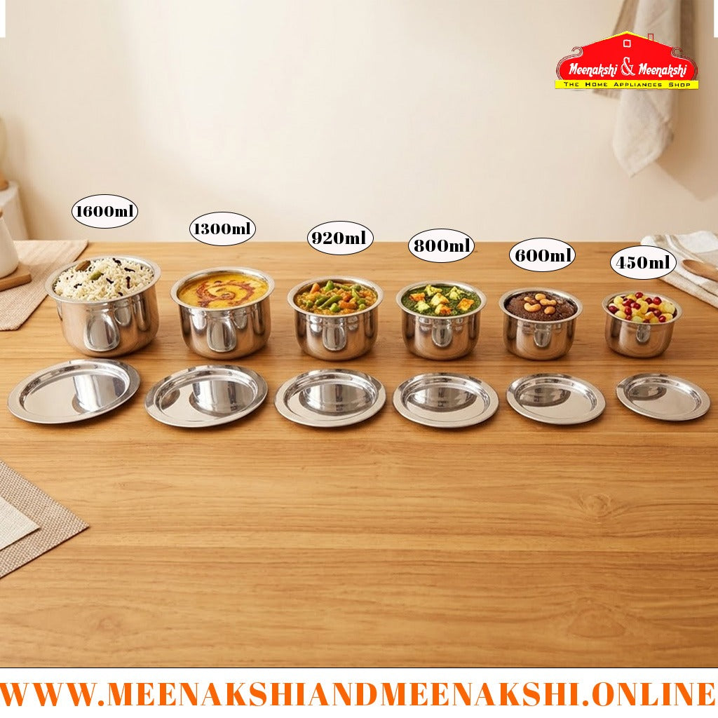 MM SS 6PCS Mysore Tope Set With Lid 749