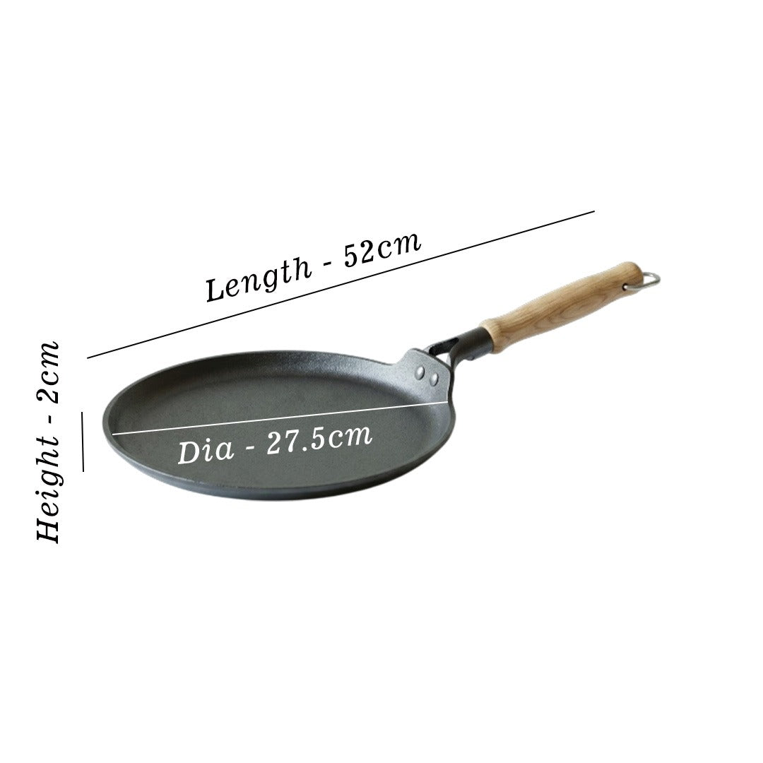 Wooden Handle 11inch CI Dosa Tawa 904