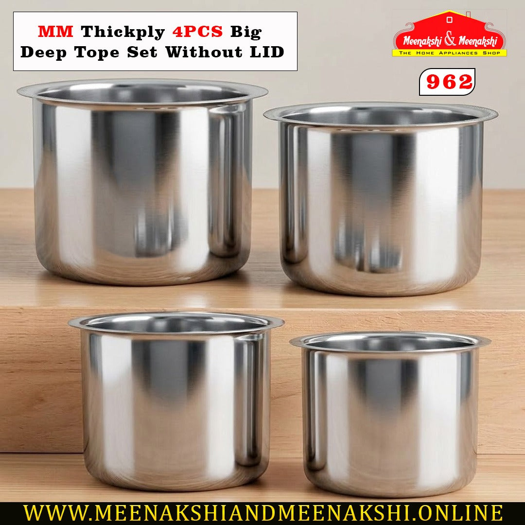 MM Thickply 4PCS Big Deep Tope Set Without LID 962