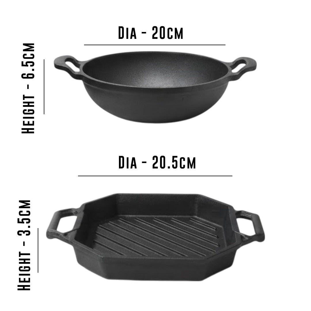 FDO 8PCS Cast Iron Combo 3