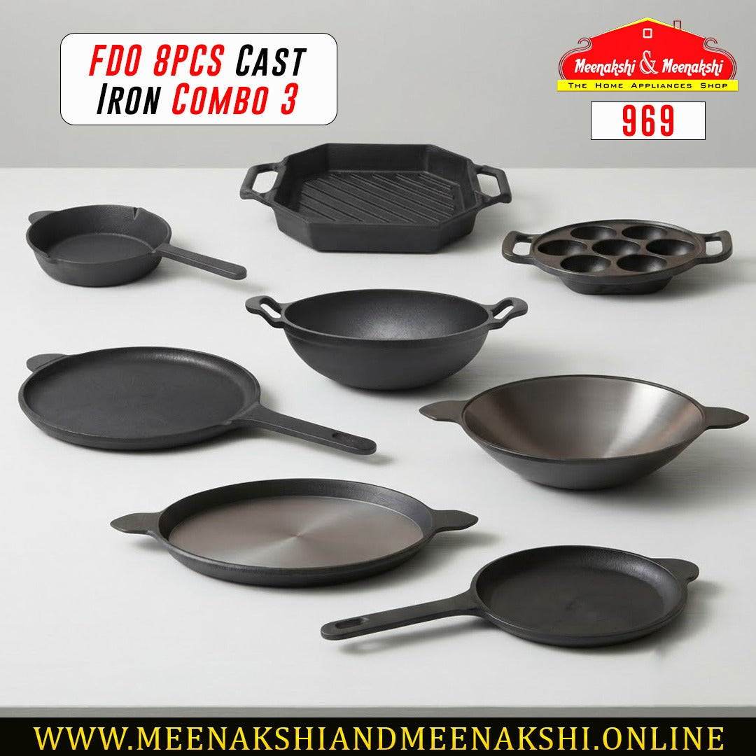 FDO 8PCS Cast Iron Combo 3