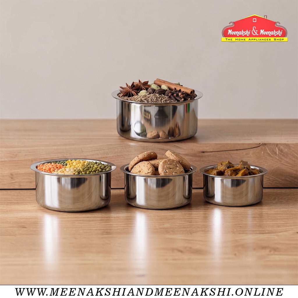 MM Triply 4PCS Small Tope With Lid (14cm & 16cm & 18cm & 20cm)