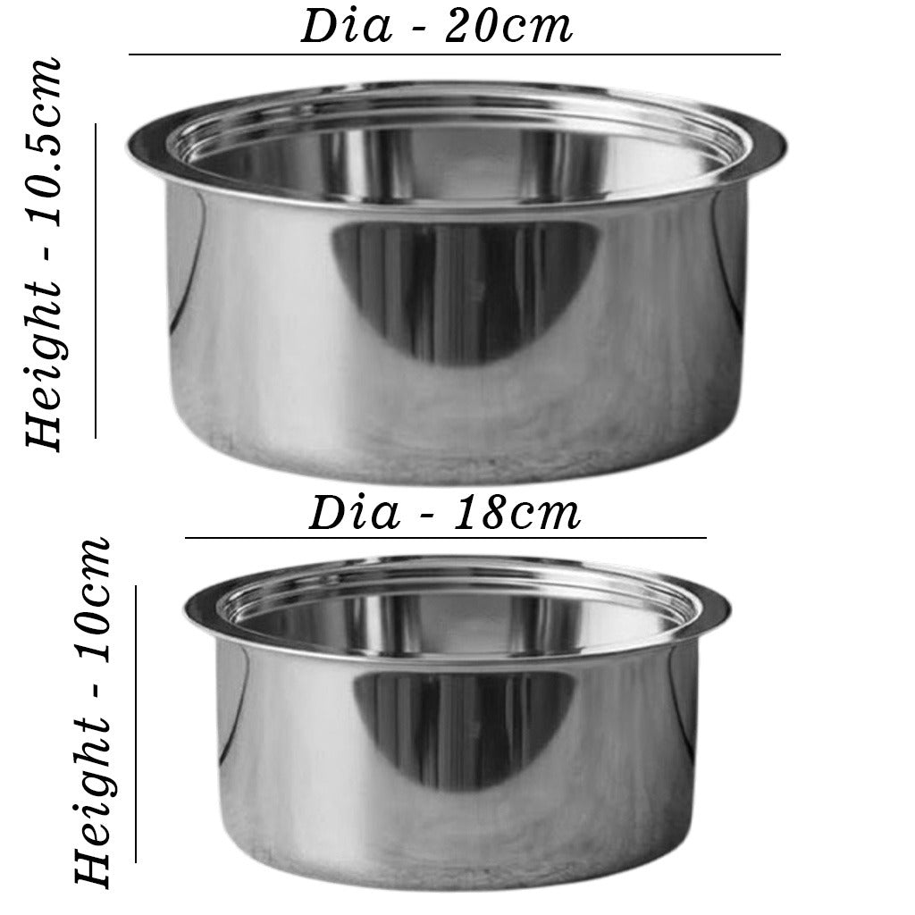 MM Triply 4PCS Small Tope With Lid (14cm & 16cm & 18cm & 20cm)